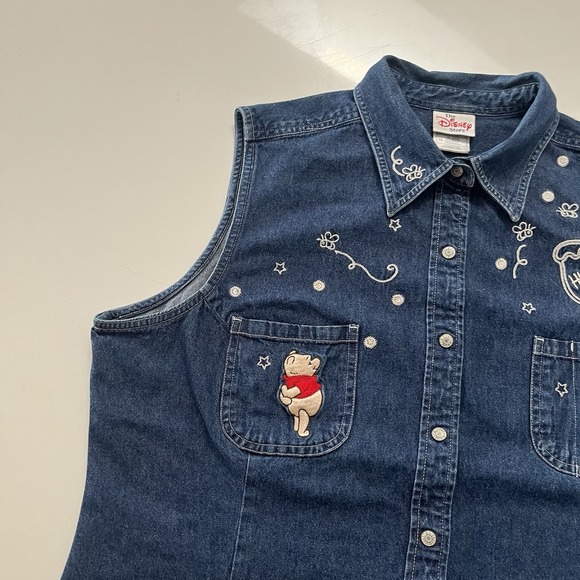 Vintage Denim Women's Winnie The Pooh & Hunny Pot Vest - XXL 2XL - Picture 5 of 8